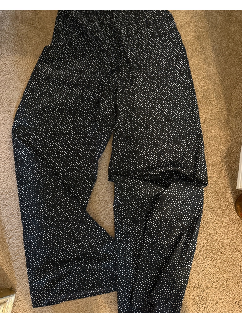 Black Polka Dot Flowy Pants